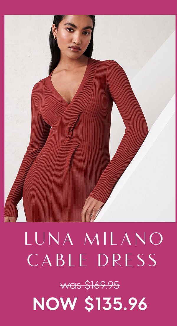 Luna Milano Cable Dress | was $169.95 NOW $135.96