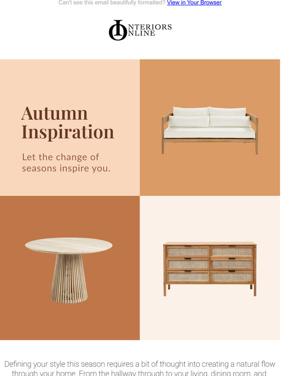 Interiors Online One Last Look at our Autumn Collection Milled