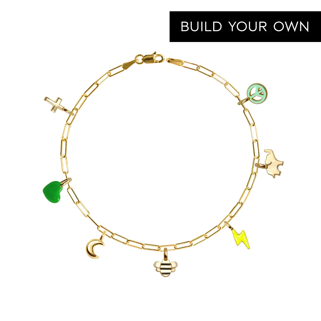 Image of Mini Paperclip Bracelet<br>in 14kt Yellow Gold