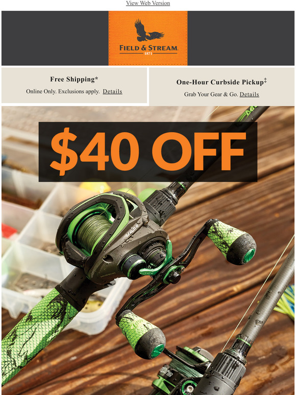 Save on top fishing gear today 