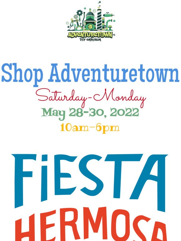 Adventuretown at Fiesta Hermosa next weekend