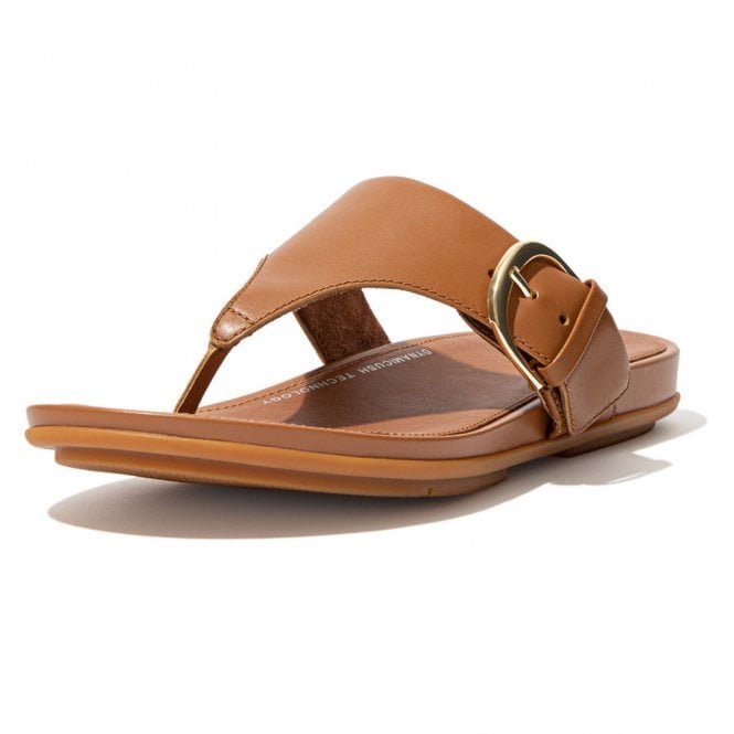 Graccie™ Leather Toe Post Sandals in Light Tan