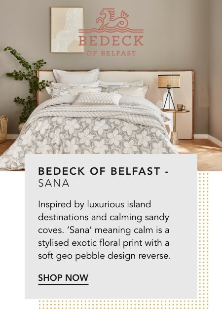 Bedeck Of Belfast Sana Bedding in Linen