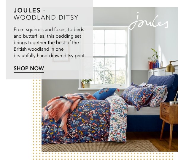 Joules Woodland Ditsy Bedding in Multi