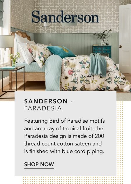 Sanderson Paradesia Bedding in Orchid & Grey Skip to the end of the images gallery Skip to the beginning of the images gallery