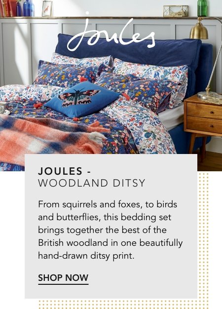 Joules Woodland Ditsy Bedding in Multi