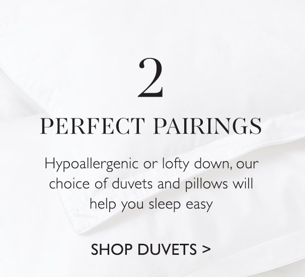 2 PERFECT PAIRINGS | SHOP DUVETS