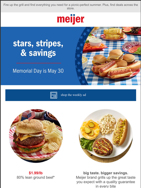 Meijer Get Ready for Memorial Day Weekend and Save! Milled