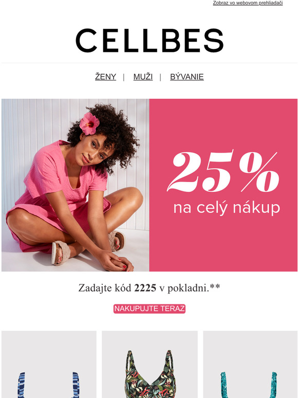 Posledny den! Zlava 25 % na cely nakup!