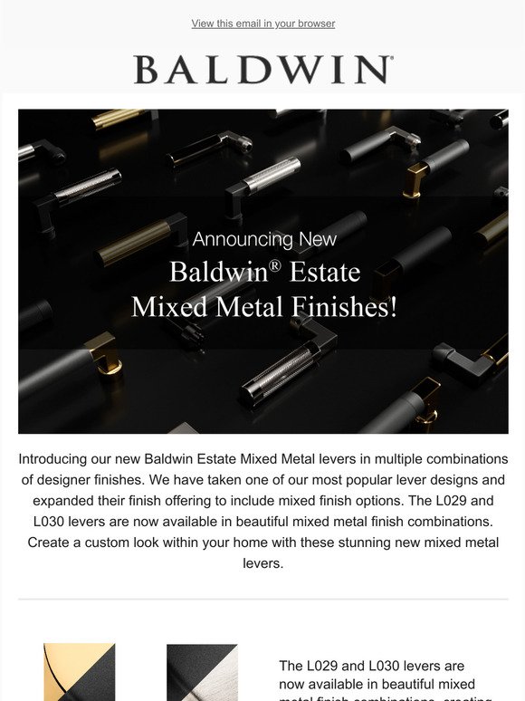 Announcing our Newest Mixed Metal Lever Collection