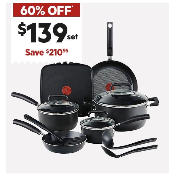 TEFAL Ambiance 6pc Cookset + 3 Utensils