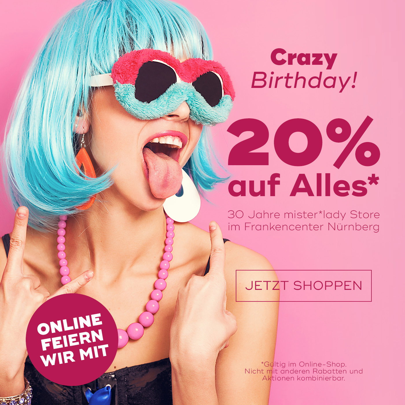 Crazy Birthday - 20% auf Alles