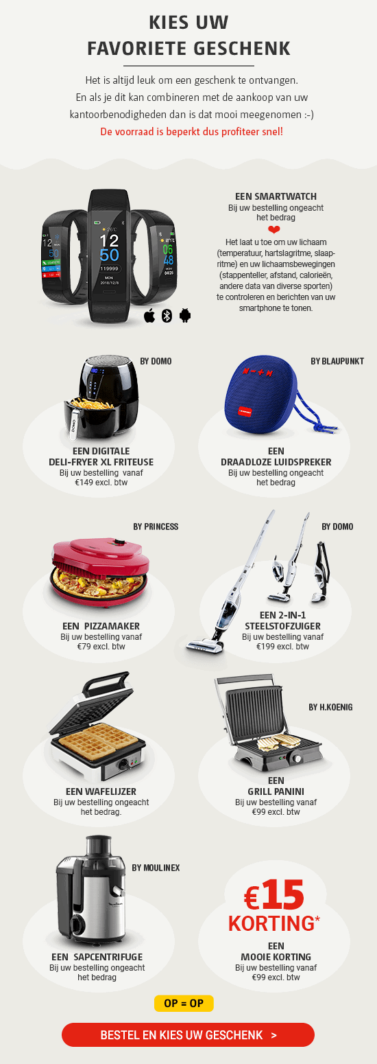 Keuze uit 9 geschenken