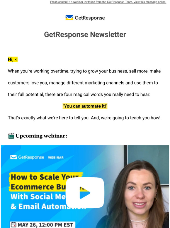 [Webinar] How to scale your ecommerce business with social media and email automation