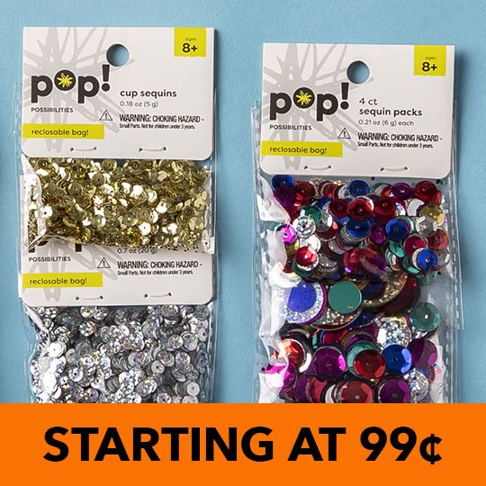  Sequins. Starting at 99 cents.