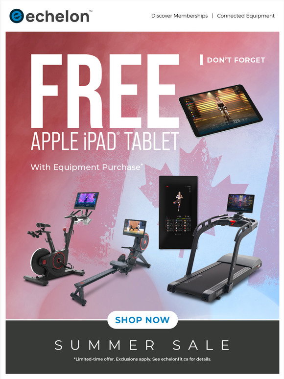 Echelon Fit Canada: Win a free iPad 