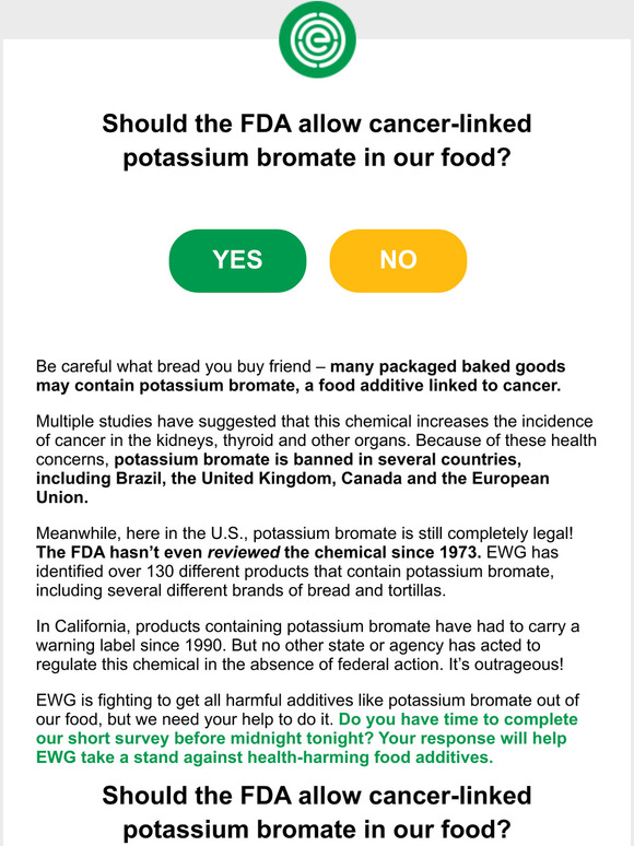 Food Scores Cancercausing chemical in bread Milled