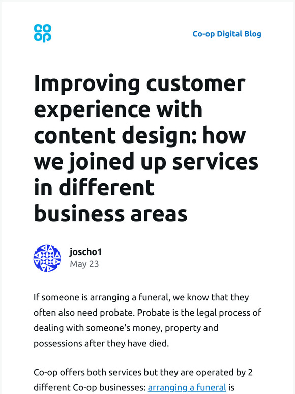 [New post] Improving customer experience with content design: how we joined up services in different business areas