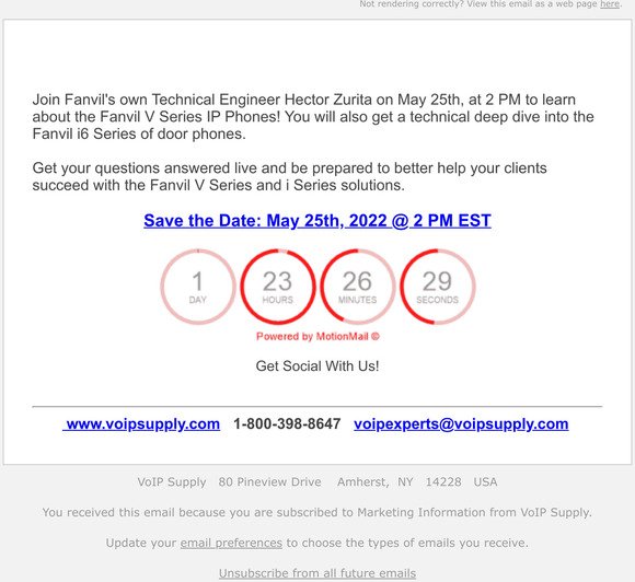  **3 Days Left!** How to succeed with Fanvil V Series and i Series Solutions...