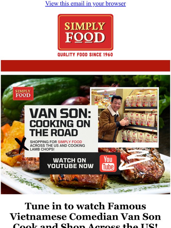 COOKING ON THE ROAD WITH VAN SON! TUNE IN NOW!