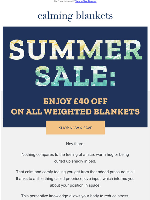 [SALE] Enjoy 40 OFF weighted blankets