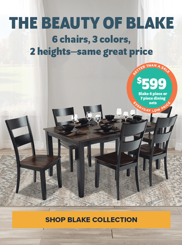 Bob's Discount Furniture 599 Blake 7pc Dining Milled