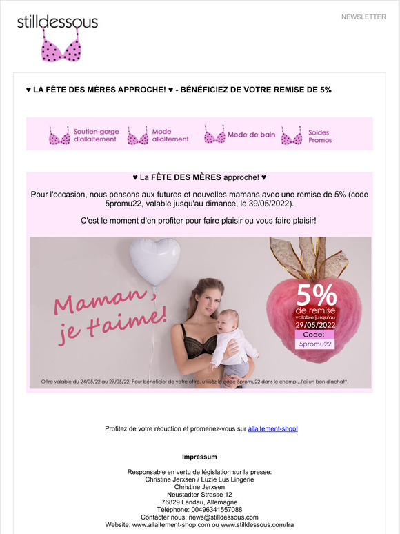   La FTE DES MRES approche!   - Bnficiez de votre remise de 5%