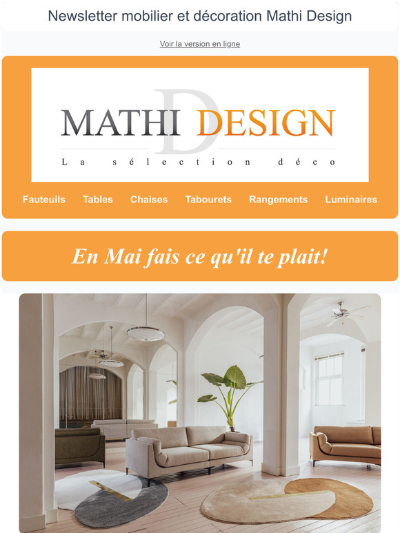 Nouveauts  - Mobilier et Dco Mathi Design