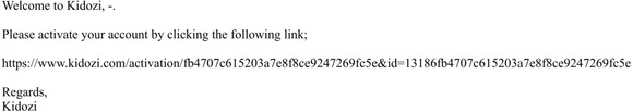 Activate your account