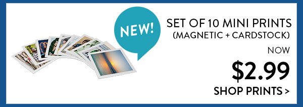 Set of 10 Mini Prints (Magnetic + Cardstock) Now $2.99 | Shop Prints>