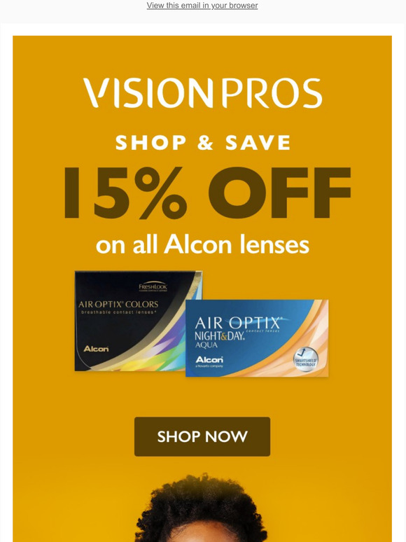 Save 15% on all Alcon Products!