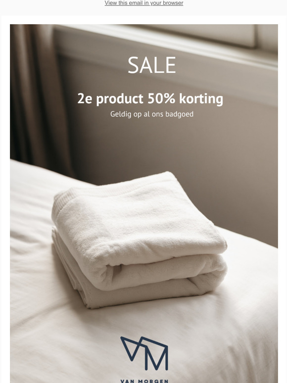 SALE! 2e handdoek 50% korting