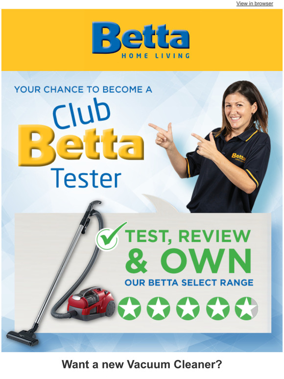 Betta Home Living Panasonic Vacuum Cleaner Could Be Yours! Milled