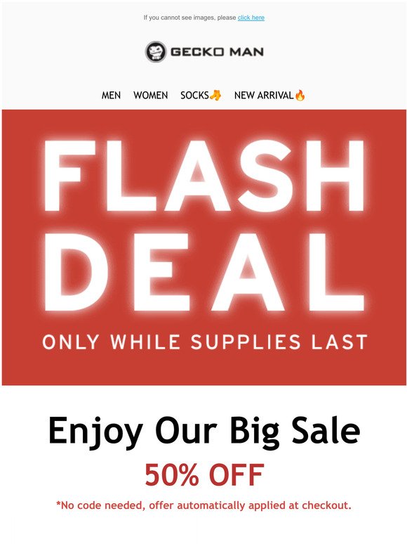 Not a Newsletter But FLASH SALE!