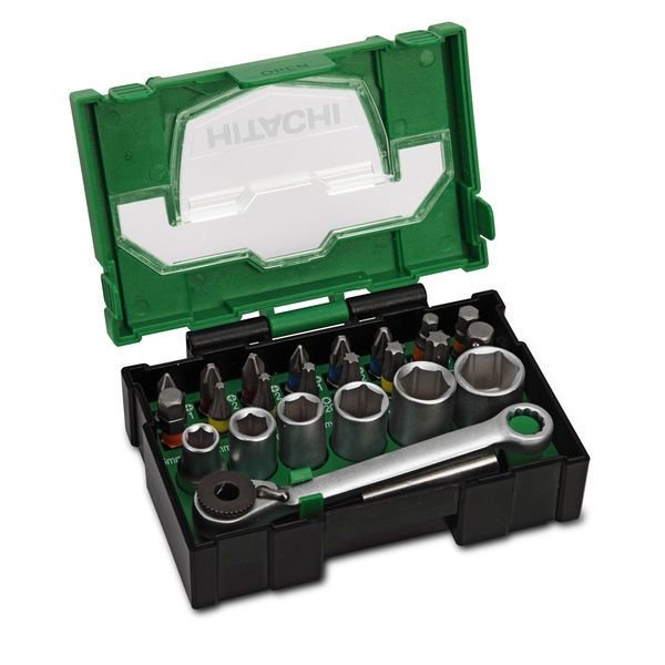 Hitachi 24 delige bitset in mini-systainer