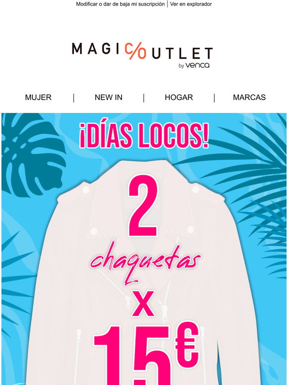🛍🔝¡OUTLET VENCA! Hasta -50% DTO. EXTRA en Magic Outlet