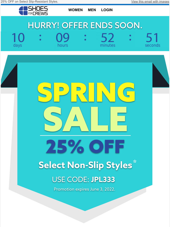 Last Chance For 25% Off Spring Sale!