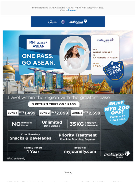 Malaysia Airlines: Introducing MHflypass ASEAN | Milled