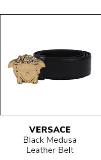 Versace Black Medusa Leather Belt