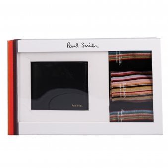 Signature 'Stripe' Wallet and Socks Gift Set