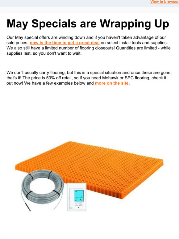 there, You still have time to save big with our May product specials!