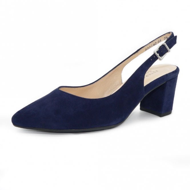 Nexy Sling Back in Notte Suede