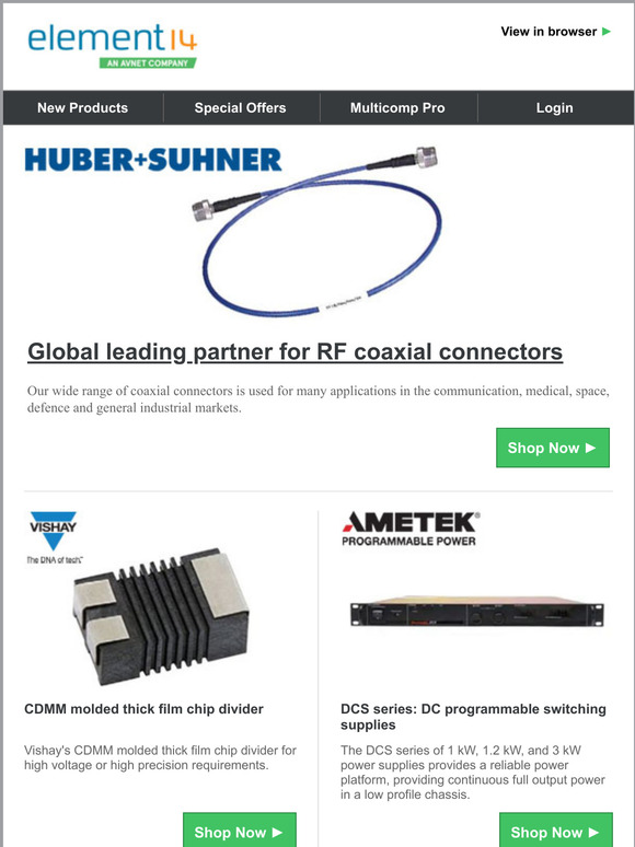 Selection of recommended electronic components and more