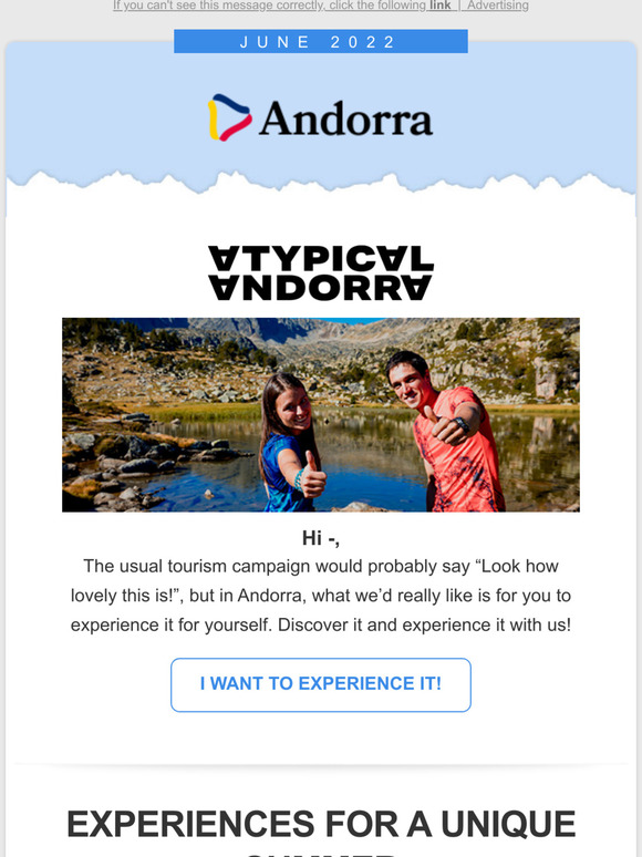 Atypical Andorra, experience a summer with a difference!