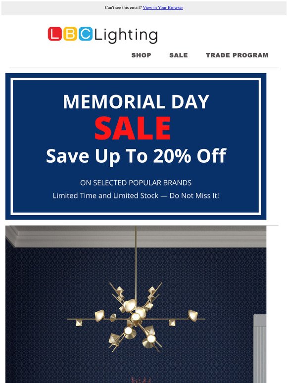 Do Not Miss It  Memorial Day Lighting Sale