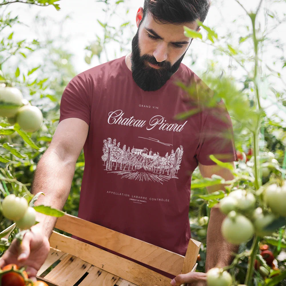 Image of Star Trek: Picard Chateau Picard Vineyard Logo Maroon Adult Short Sleeve T-Shirt