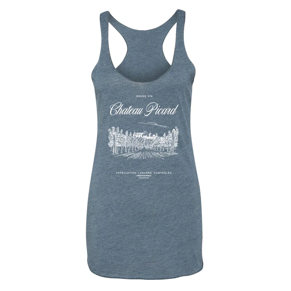 Image of Star Trek: Picard Chateau Picard Vineyard Logo Women's Tri-blend Racerback Tank Top