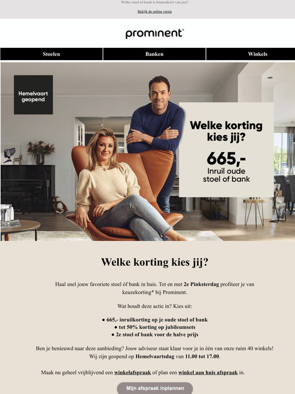 Kom extra voordelig shoppen bij Prominent!
