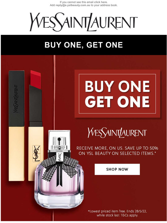 ysl buy one get one