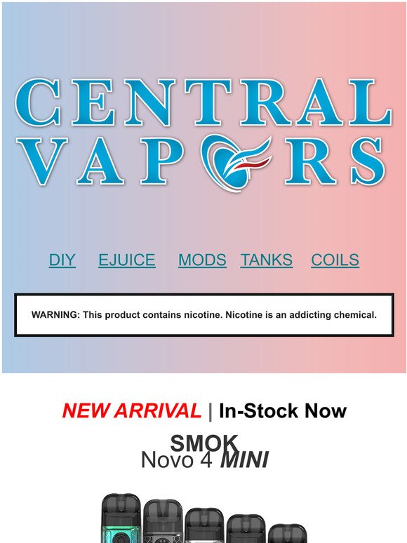 NEW Vape Kits at CENTRAL VAPORS